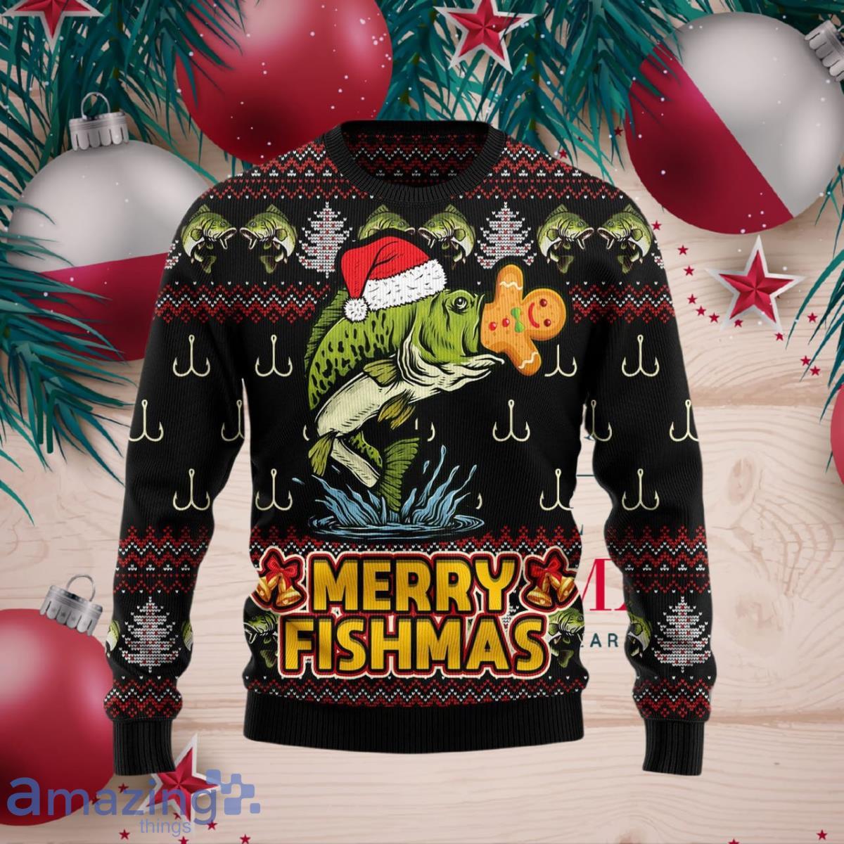 Merry Fishmas Ugly Christmas Sweater. – Merry Christmas Sweaters