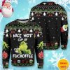 Merry Grinchmas Funny Grinch Nice Hot Cup Of Fuck Off Christmas AOP Sweater