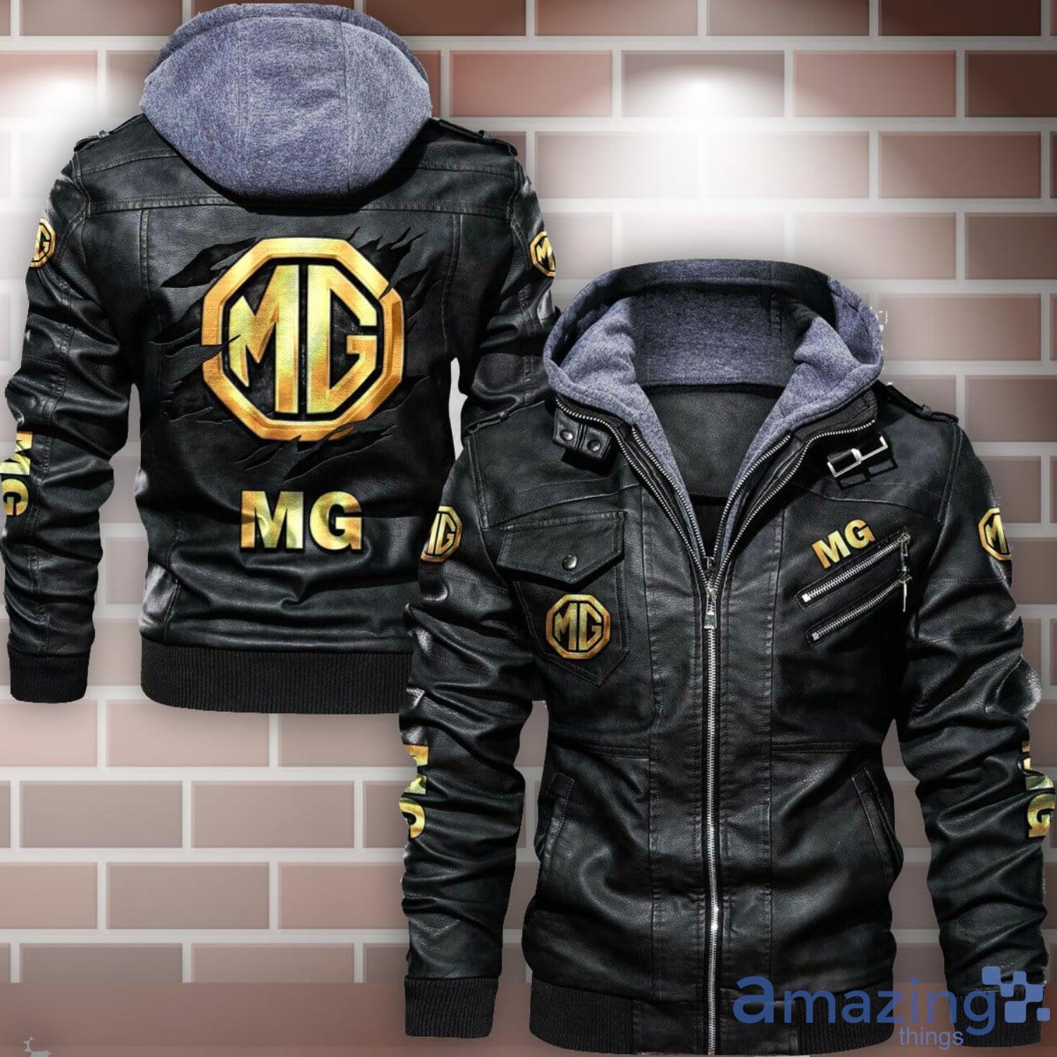 MG Car Leather Jacket Best Gift For Men Father's Day Gift image MG Car Leather Jacket Best Gift For Men Father's Day Gift