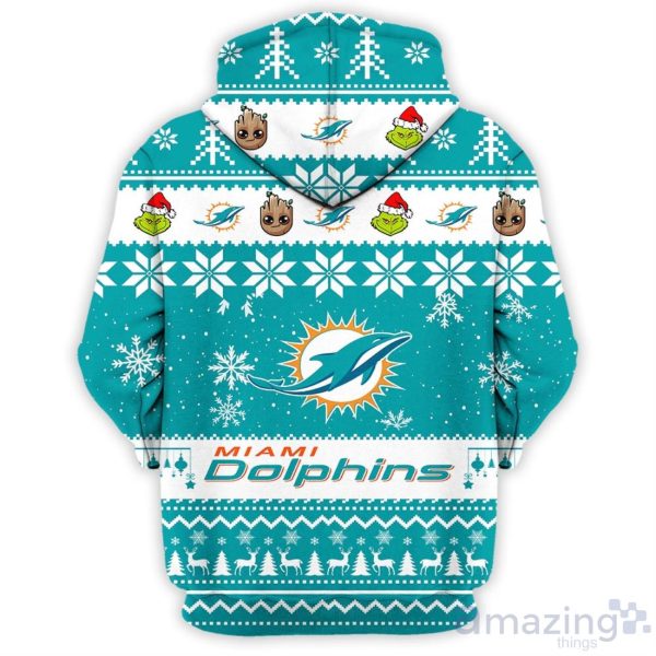 Miami Dolphins Xmas Sweater Baby Groot Grinch Miami Dolphins Gift