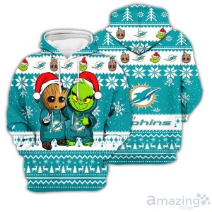 Tis The Season Christmas Baby Yoda Groot Miami Dolphins Cute