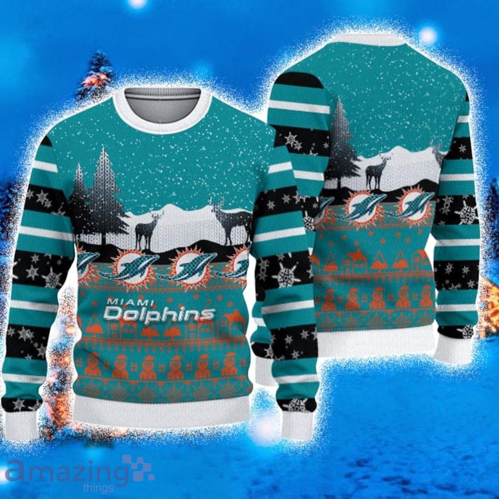 Miami Dolphins Football Team Funny Christmas Sweater