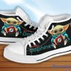 Miami Dolphins Cute Baby Yoda High Top Shoes Style Sneakers For Men Women