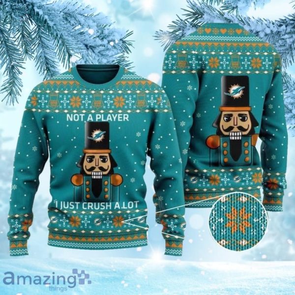 Merry Christmas Snow Pattern Funny Cute Miami Dolphins Ugly