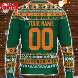Miami Hurricanes Mickey Player Custom Name And Number Ugly Christmas Sweater Product Photo 3