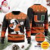 Miami Hurricanes Snoopy Dabbing Holiday Party Christmas AOP Sweater