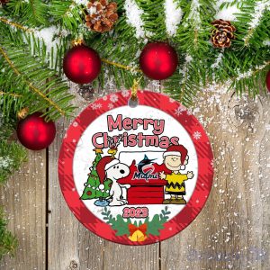 Miami Marlins Ceramic Ornament Snoopy Christmas Special Gift Product Photo 1