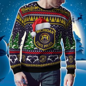 Michigan State Police Christmas AOP Ugly Sweater Christmas Holidays Gift Product Photo 2