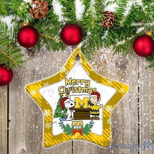 Michigan Wolverines Ceramic Ornament Snoopy Christmas Special Gift Product Photo 2