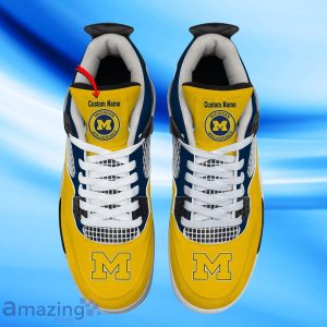 Michigan Wolverines Custom Name Air Jordan 4 Shoes Impressive Gift For Men Women Product Photo 2