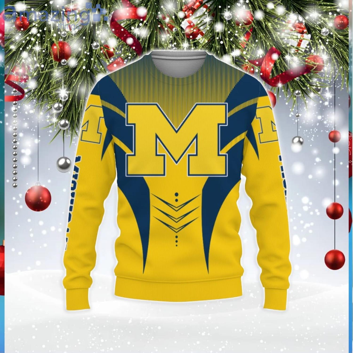 Michigan Wolverines Football American Best Gift 3D Sweater image Michigan Wolverines Football American Best Gift 3D Sweater Product Photo 1