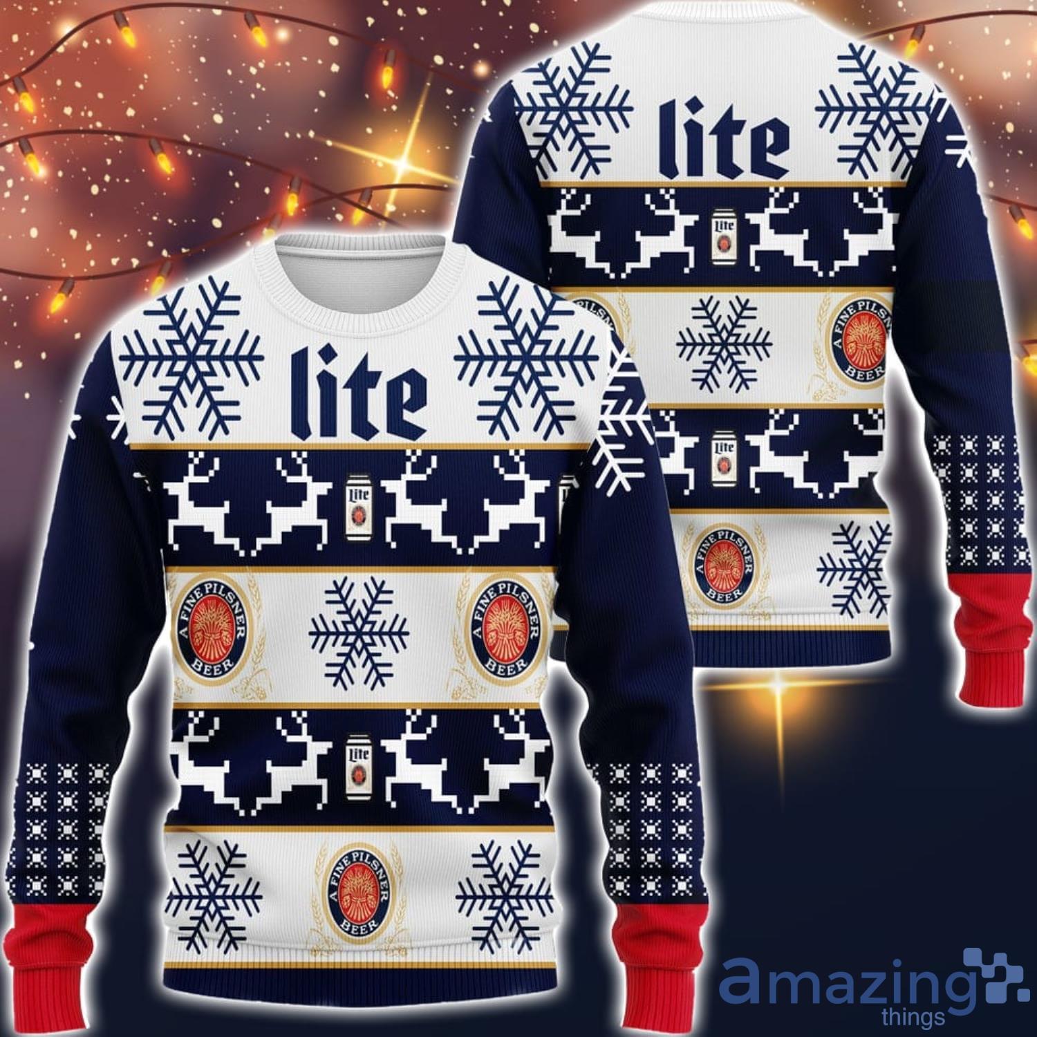 Miller lite christmas outlet sweater 2017