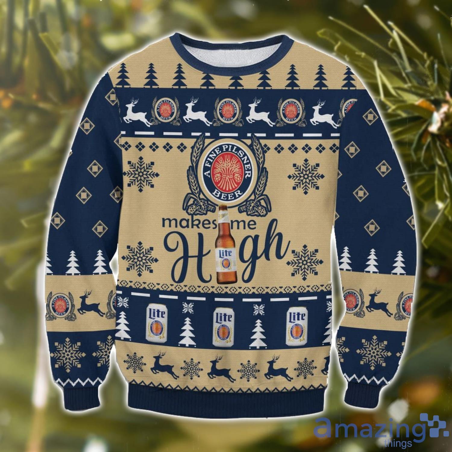 It's Time For Miller Lite 3D Ugly Christmas Sweater Men And Women Christmas  Gift - Limotees