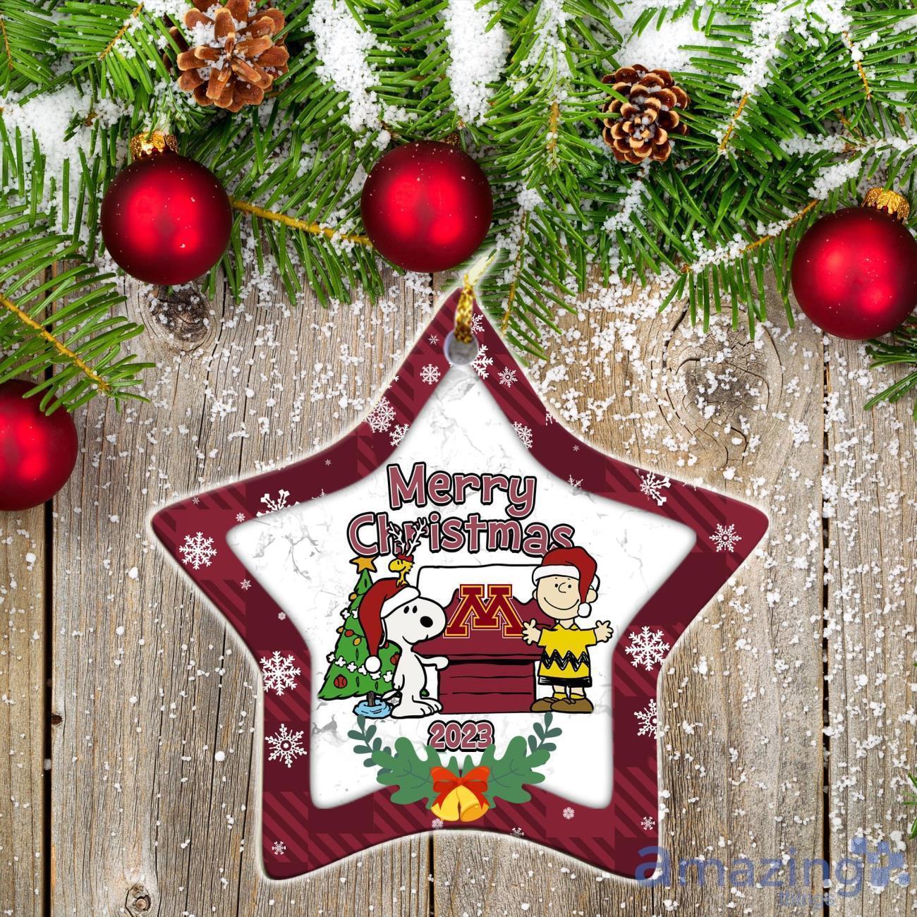 Minnesota Golden Gophers Ceramic Ornament Snoopy Christmas Special Gift image Minnesota Golden Gophers Ceramic Ornament Snoopy Christmas Special Gift Product Photo 2
