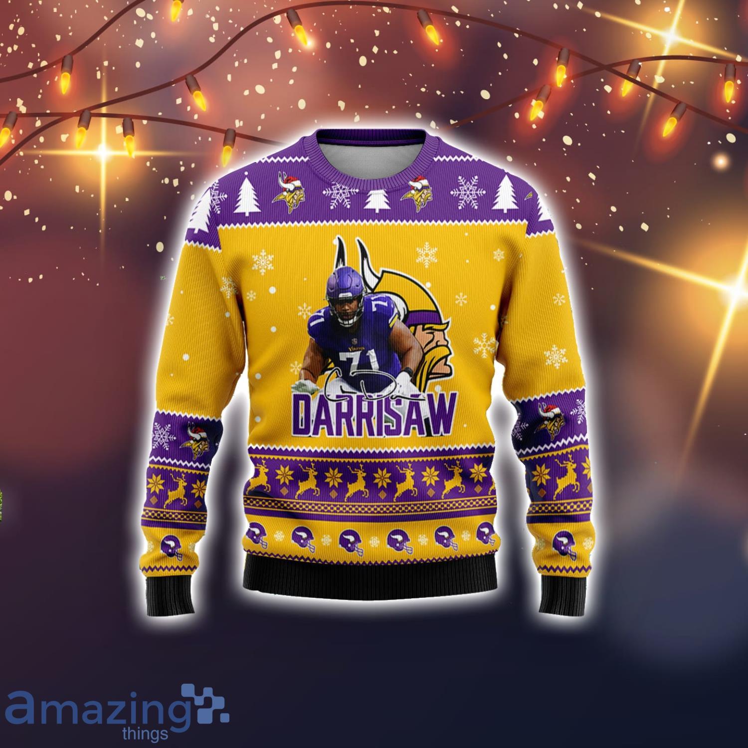 Junk Food MINNESOTA VIKINGS Ugly NFL Football Christmas SWEATER Adult  Medium