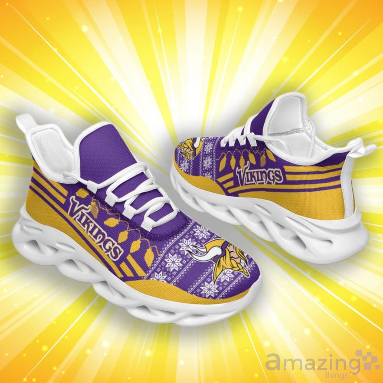 Minnesota Vikings Christmas Santa Claus Special Style Max Soul Shoes image Minnesota Vikings Christmas Santa Claus Special Style Max Soul Shoes Product Photo 2