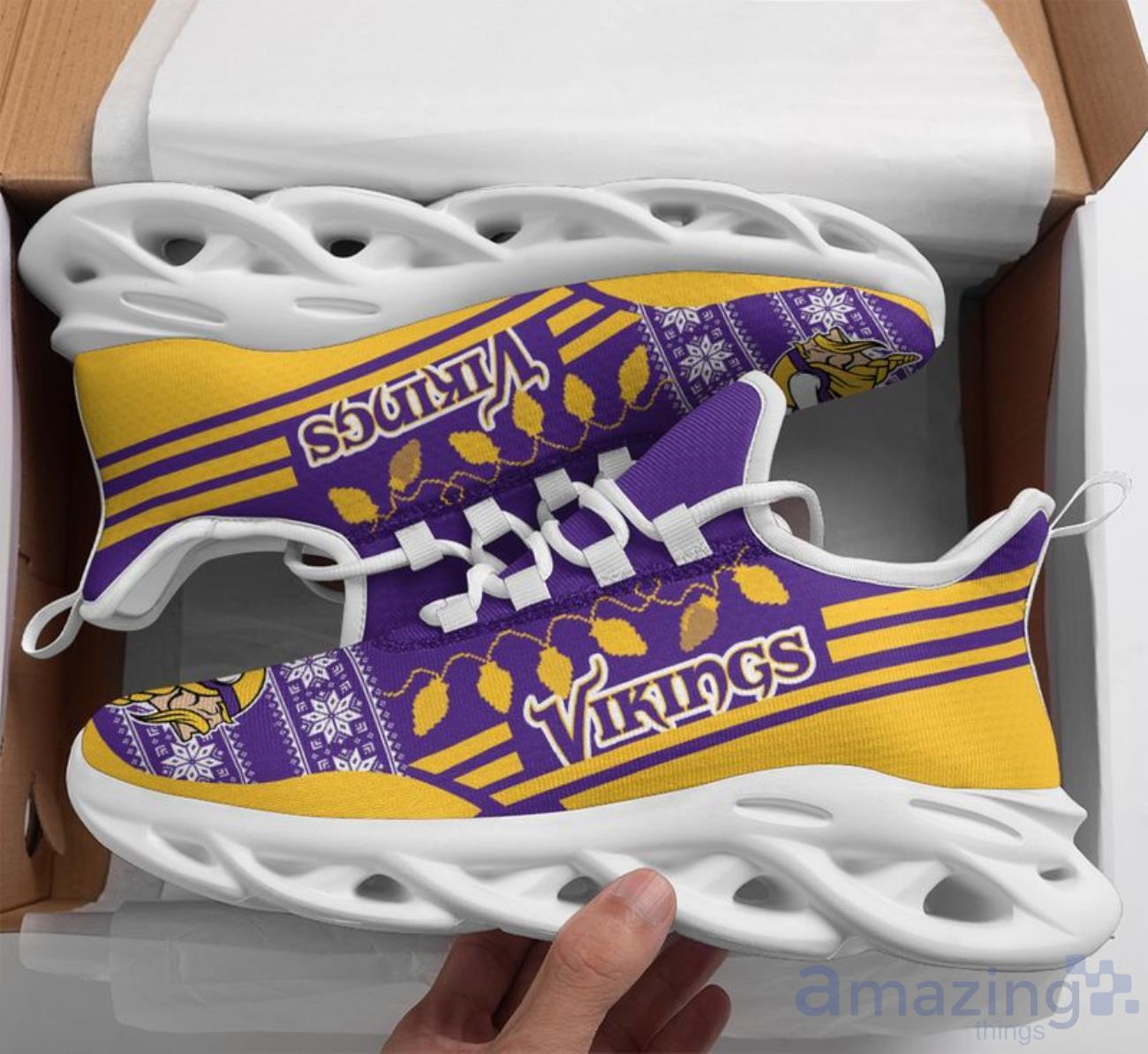 Minnesota Vikings Christmas Santa Claus Special Style Max Soul Shoes image Minnesota Vikings Christmas Santa Claus Special Style Max Soul Shoes Product Photo 1
