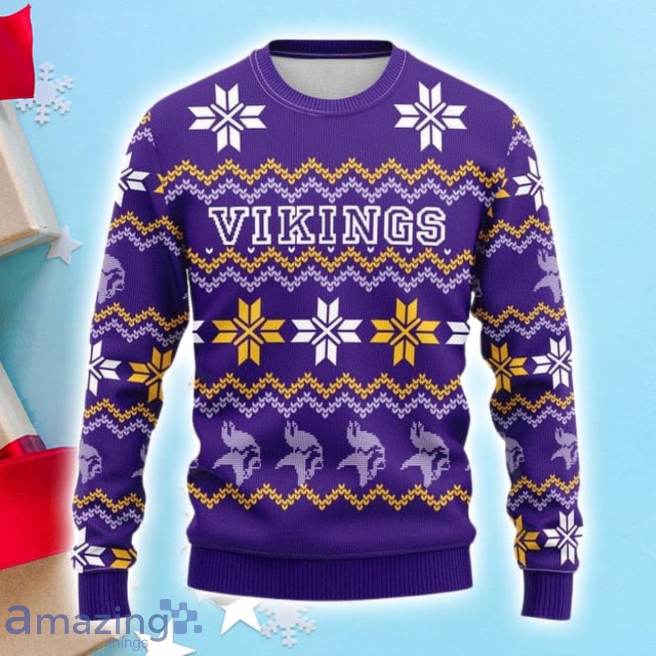 Minnesota Vikings Christmas Sweater image Minnesota Vikings Christmas Sweater Product Photo 1