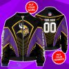 Minnesota Vikings Custom Name And Number 3D Bomber Jacket Unique Gift 9Uy
