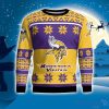 Minnesota Vikings Logo Big Snowflake Pattern Ugly Christmas Sweater