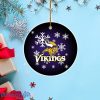 Minnesota Vikings Merry Christmas Circle Ornament