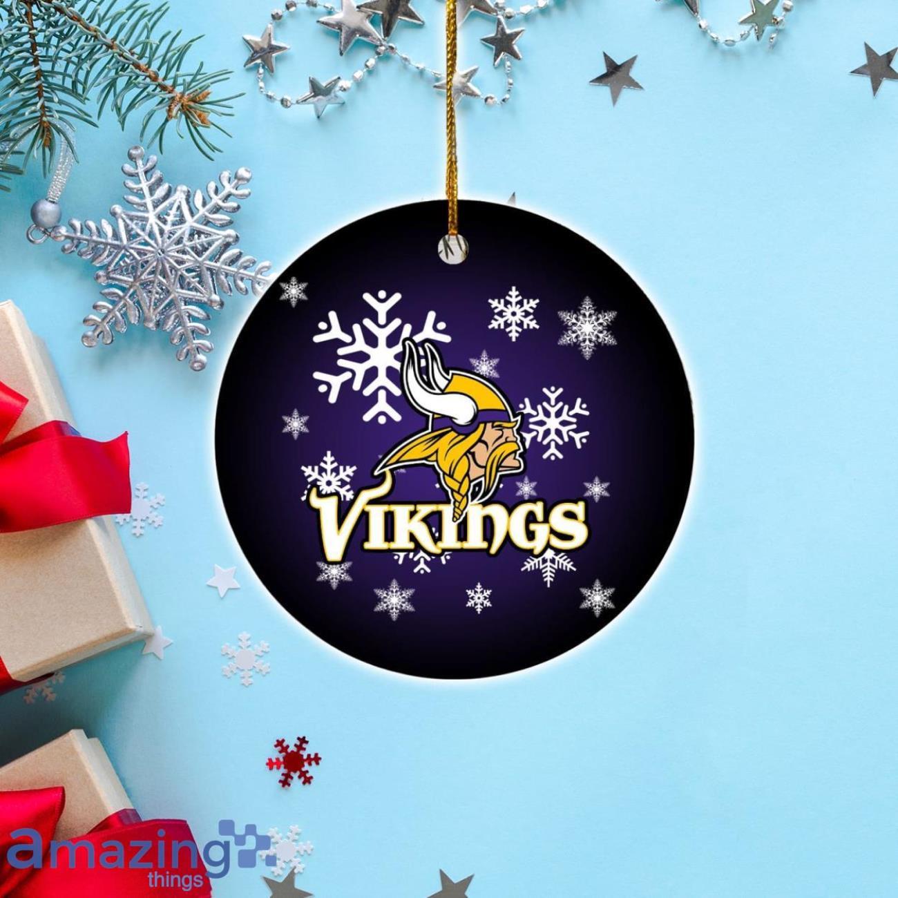 Minnesota Vikings Merry Christmas Circle Ceramic Ornament - T-shirts Low  Price