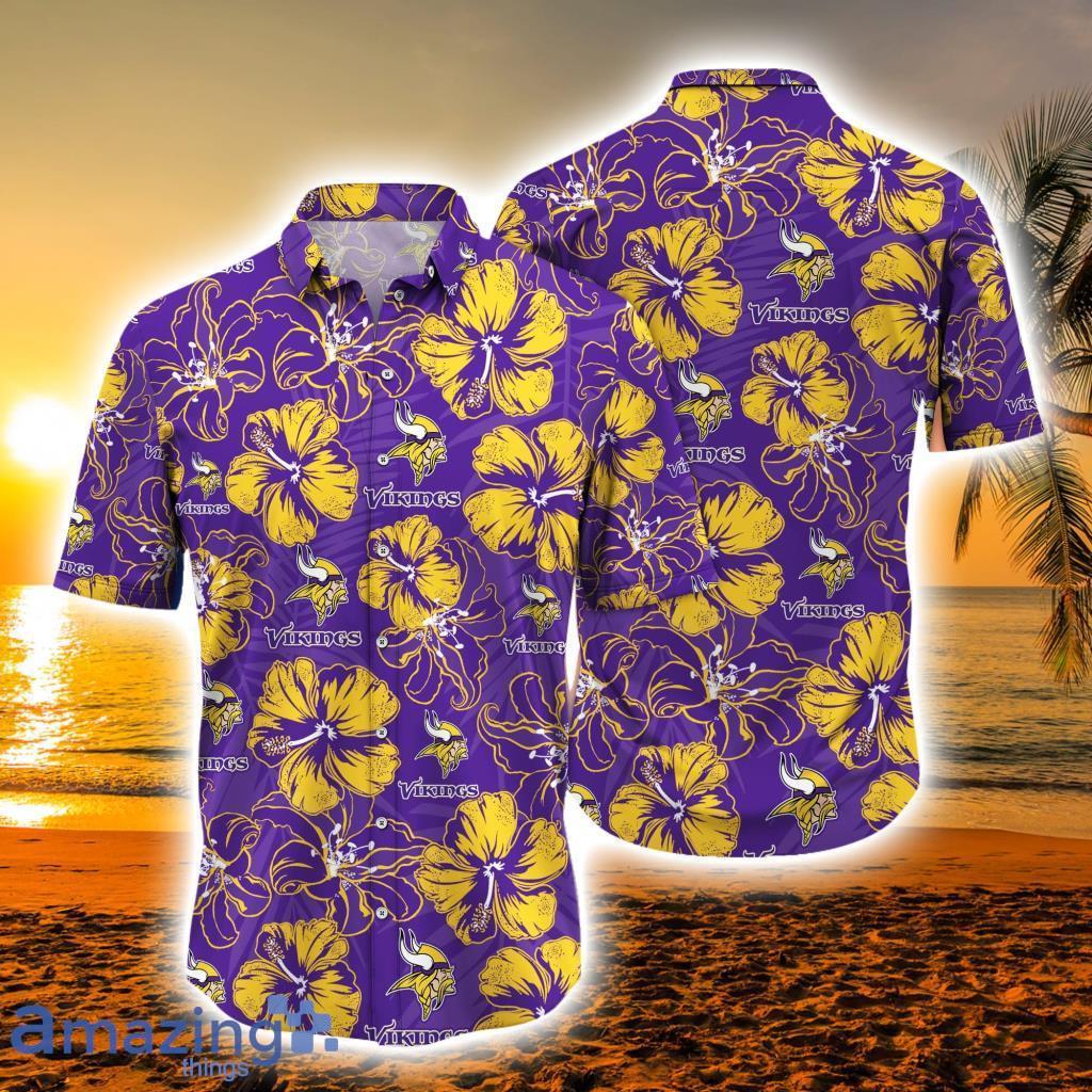 LIMITED] Minnesota Vikings NFL-Summer Hawaiian Shirt And Shorts, With  Tropical Patterns For Fans