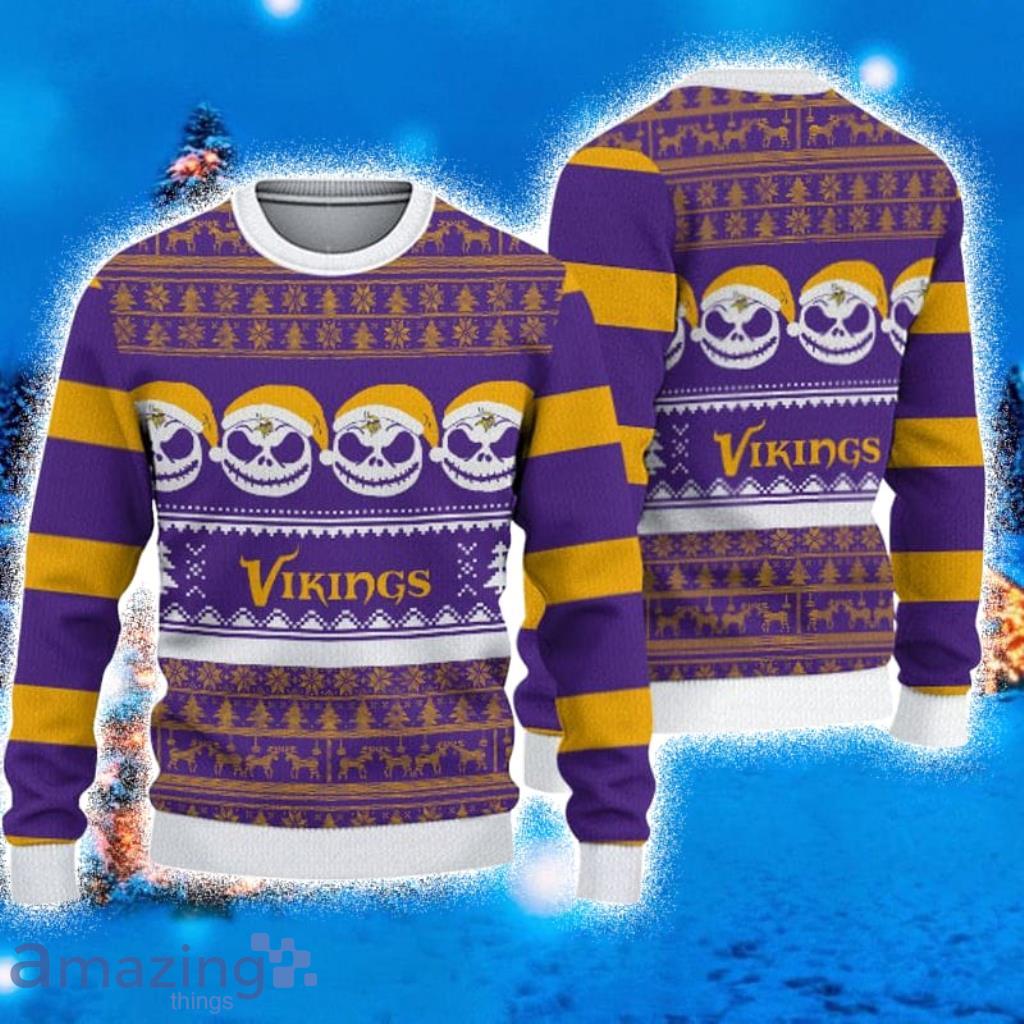 Minnesota Vikings Light Up Ugly Sweater - Purple/Gold