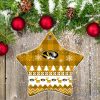 Missouri Tigers Ceramic Ornament Christmas Pixel Art Tartan Background Gift For Xmas