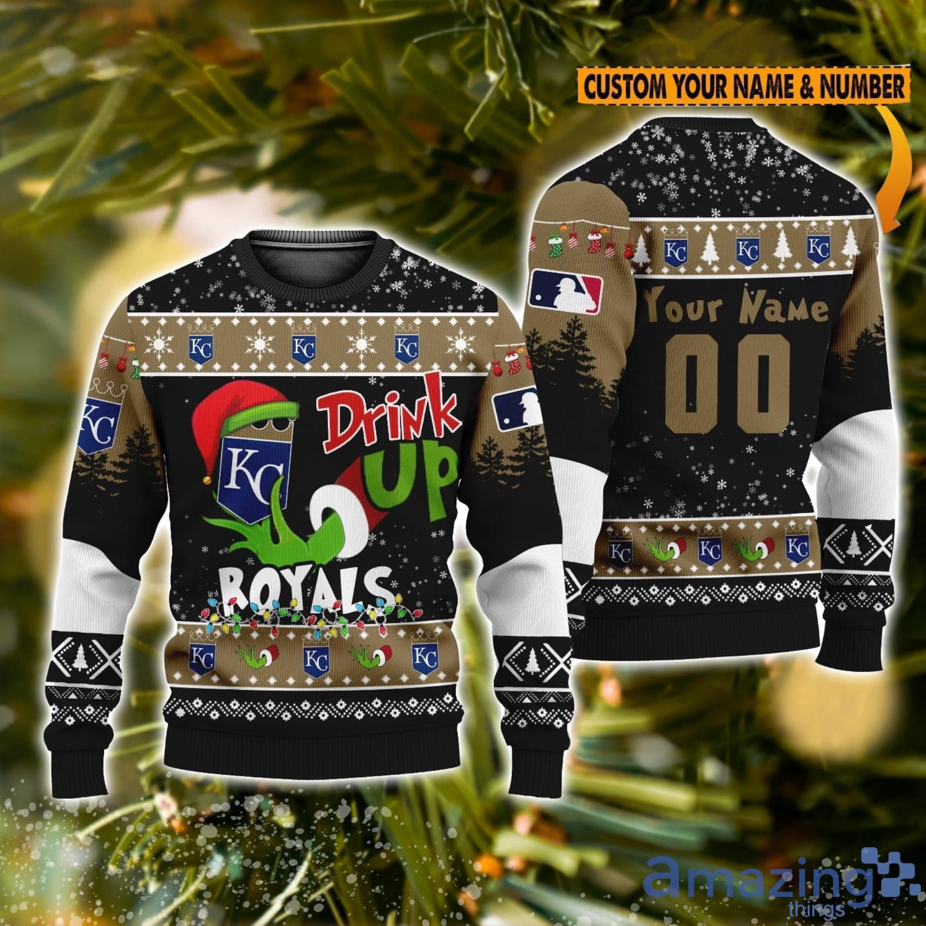 MLB Kansas City Royals The Grinch Christmas Ugly Sweater • Kybershop