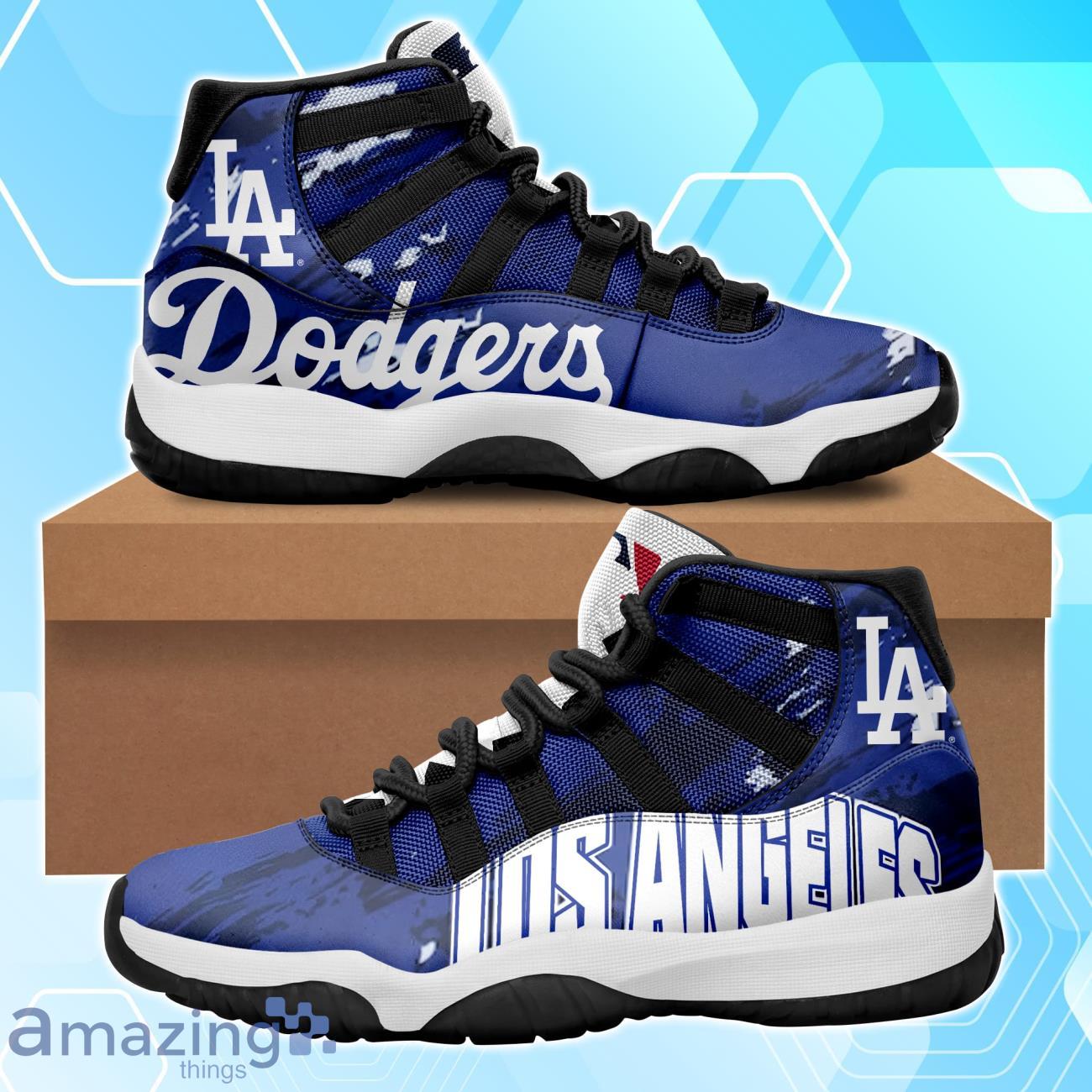 MLB Los Angeles Dodgers logo Air Jordan 11 sneaker shoes