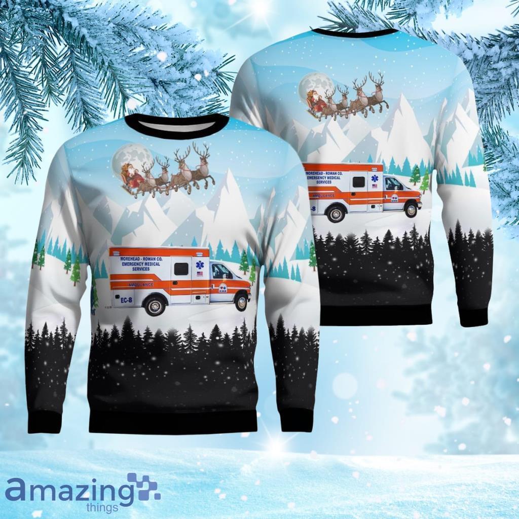 Morehead, Kentucky, Morehead Rowan County Ems Christmas Ugly Sweater 3D Gift For Men And Women image Morehead, Kentucky, Morehead-Rowan County Ems Christmas Ugly Sweater 3D Gift For Men And Women Product Photo 1