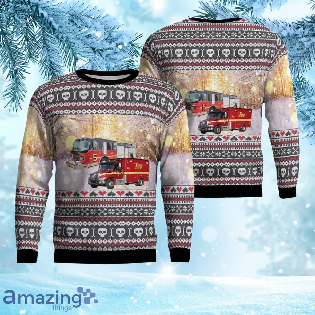 Morton Grove, Illinois, Morton Grove Fire Department Christmas Ugly Sweater 3D Gift For Men And Women image Morton Grove, Illinois, Morton Grove Fire Department Christmas Ugly Sweater 3D Gift For Men And Women Product Photo 1