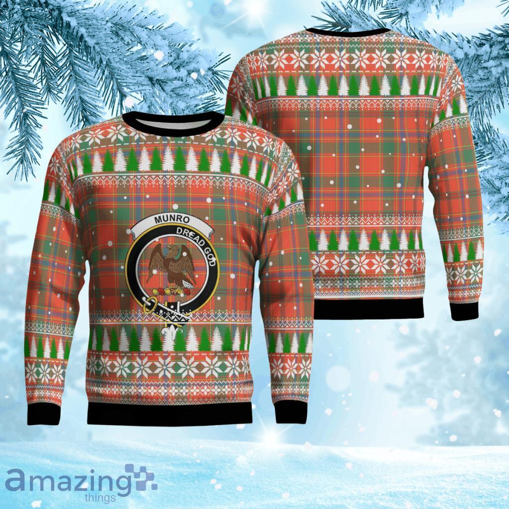 Munro Ancient Crest Tartan Christmas Ugly Sweater 3D Gift For Men And Women image Munro Ancient Crest Tartan Christmas Ugly Sweater 3D Gift For Men And Women Product Photo 1