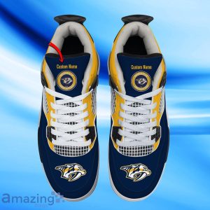 Nashville Predators Custom Name Air Jordan 4 Sneaker Style Gift For Men Women Product Photo 2