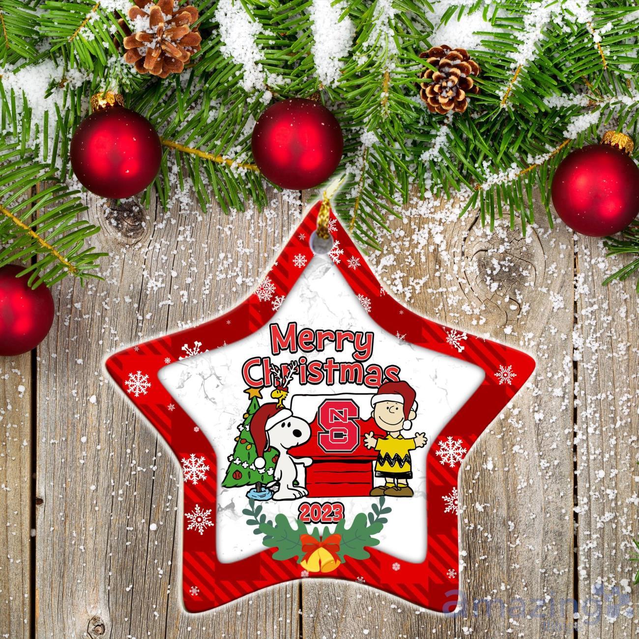 NC State Wolfpack Ceramic Ornament Snoopy Christmas Special Gift image NC State Wolfpack Ceramic Ornament Snoopy Christmas Special Gift Product Photo 2