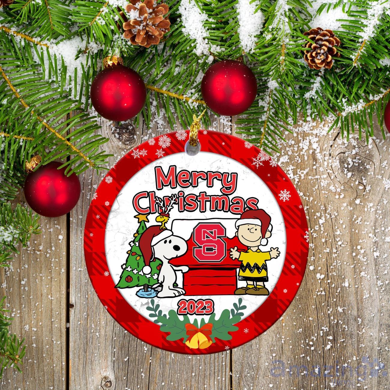 NC State Wolfpack Ceramic Ornament Snoopy Christmas Special Gift image NC State Wolfpack Ceramic Ornament Snoopy Christmas Special Gift Product Photo 1