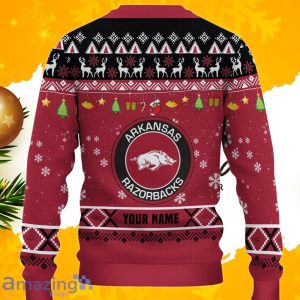 NCAA Arkansas Razorbacks HO HO HO Ugly Christmas Sweater Product Photo 3
