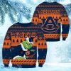 NCAA Auburn Tigers Grinch Personalized Christmas Ugly Sweater 3D Gift For Big Fans