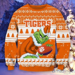 NCAA Clemson Tigers Grinch Christmas Ugly Sweater image NCAA Clemson Tigers Grinch Christmas Ugly Sweater Product Photo 2