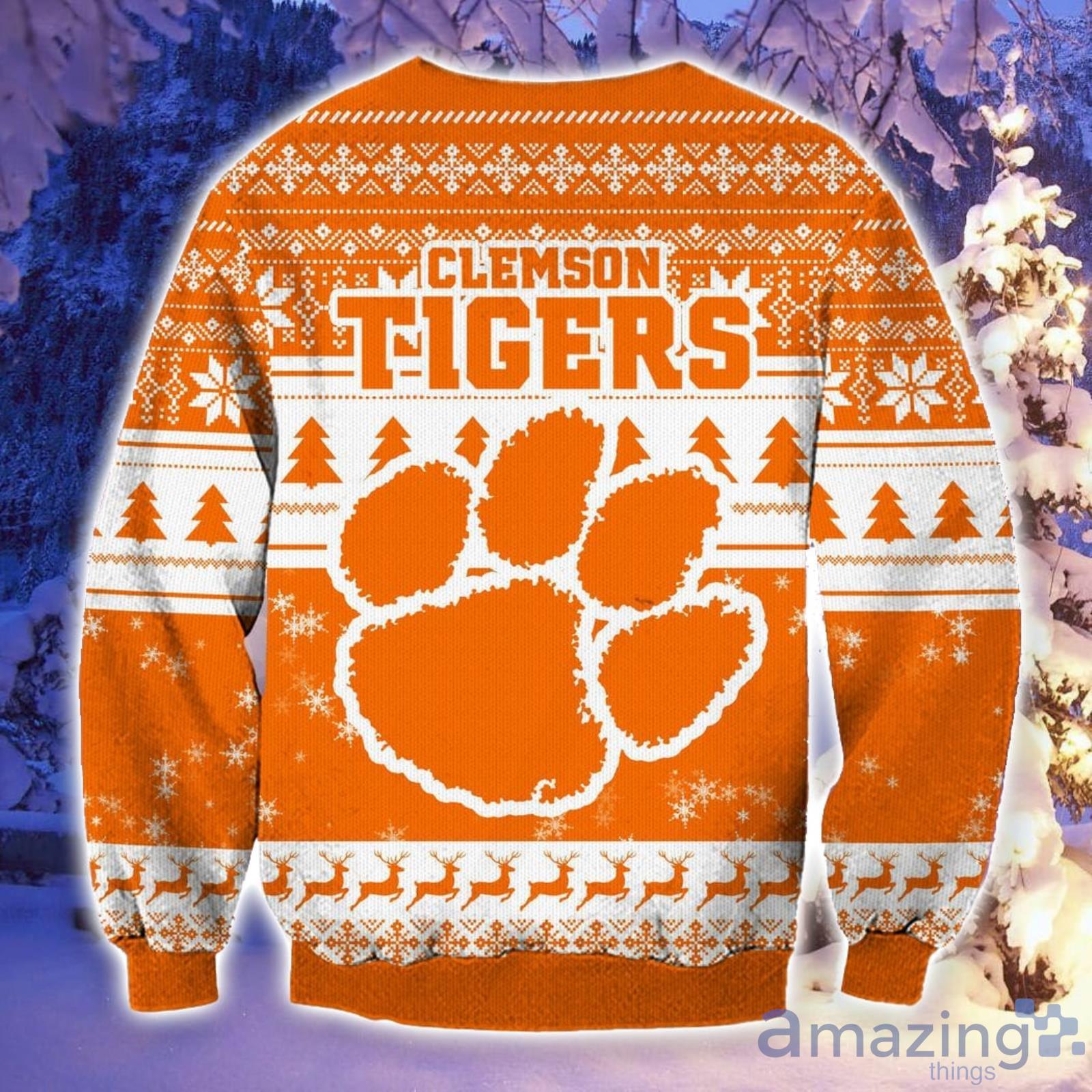 NCAA Clemson Tigers Grinch Christmas Ugly Sweater image NCAA Clemson Tigers Grinch Christmas Ugly Sweater Product Photo 3