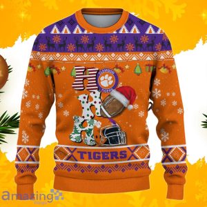 NCAA Clemson Tigers HO HO HO Ugly Christmas Sweater Product Photo 2