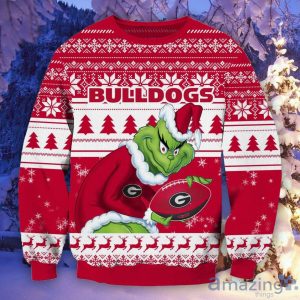 NCAA Georgia Bulldogs Grinch Christmas Ugly Sweater Product Photo 2