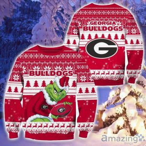 NCAA Georgia Bulldogs Grinch Christmas Ugly Sweater Product Photo 1