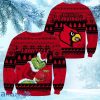 NCAA Louisville Cardinals Grinch Personalized Christmas Ugly Sweater 3D Gift For Big Fans