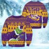 NCAA LSU Tigers Grinch Personalized Christmas Ugly Sweater 3D Gift For Big Fans