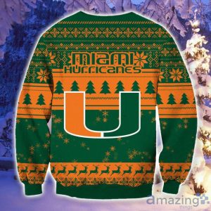 NCAA Miami Hurricanes Grinch Christmas Ugly Sweater Product Photo 3