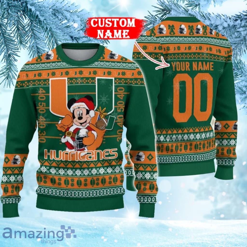 Miami Marlins Football Team Logo Custom Name Fans Sport 3D Ugly Christmas  Sweater Christmas Gift - YesItCustom