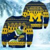 NCAA Michigan Wolverines Grinch Personalized Christmas Ugly Sweater 3D Gift For Big Fans