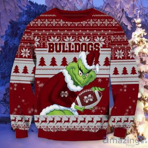 NCAA Mississippi State Bulldogs Grinch Christmas Ugly Sweater Product Photo 2